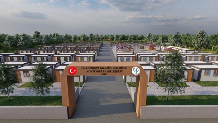 Yakutiye'den Hatay'a Konteyner Mahalle