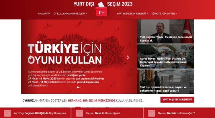 YTB’nin Yurt Dışı Seçmenler İçin Hazırladığı İnternet Sitesi Hizmete Açıldı