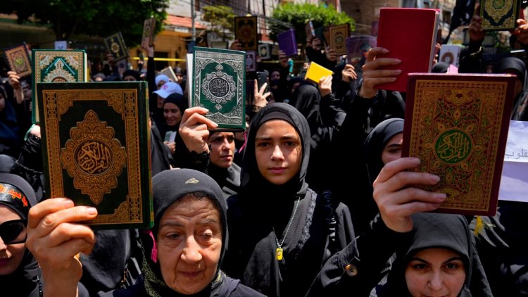 Binlerce Müslüman Kuran yakma eylemini protesto etti