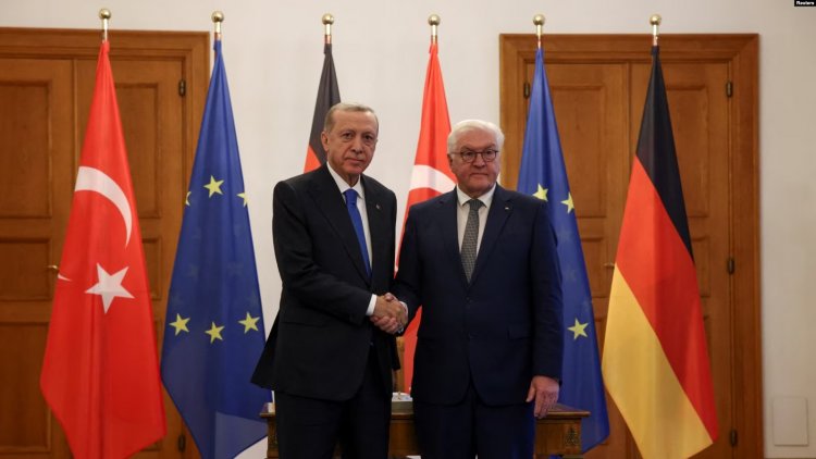 Erdoğan Berlin'de temaslarına başladı: İlk olarak Almanya Cumhurbaşkanı Steinmeier ile biraraya geldi