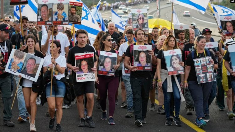 Rehinelerin Aileleri Kudüs'e Yürüdü, İsrail Hükümetine Baskı Yaptı