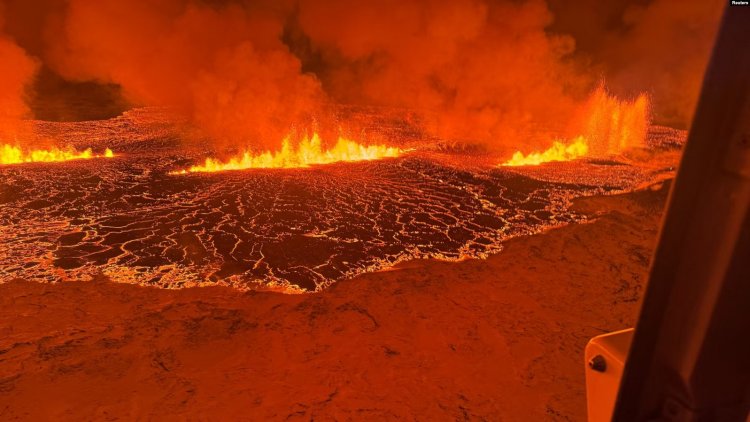 İzlanda'da haftalardır devam eden depremlerin ardından yanardağ patladı