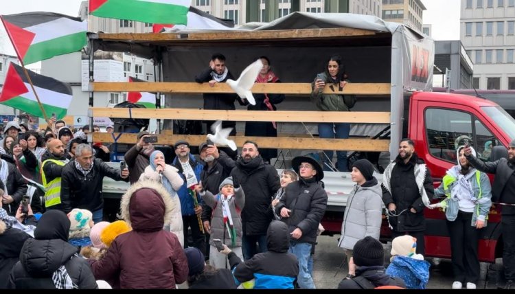 Filistine Destek Yürüyüşleri Berlin'de Devam Ediyor.
