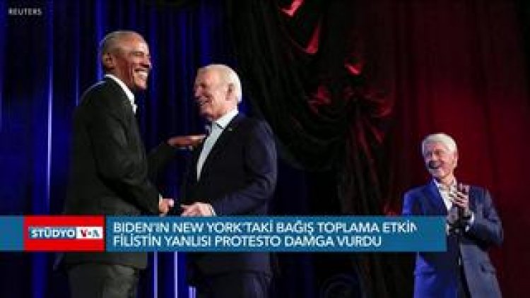 Biden’ın New York’taki bağış toplama etkinliğine Filistin yanlısı protesto damga vurdu