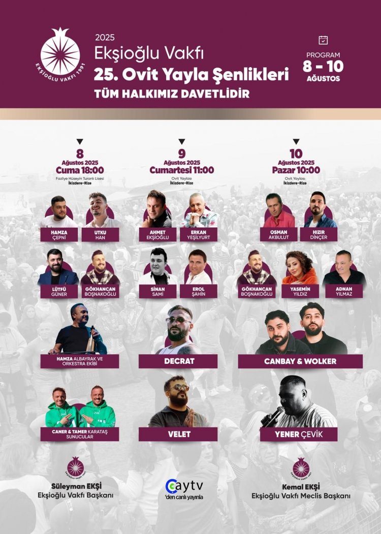25. Ovit Yayla Şenlikleri için geri sayım başladı