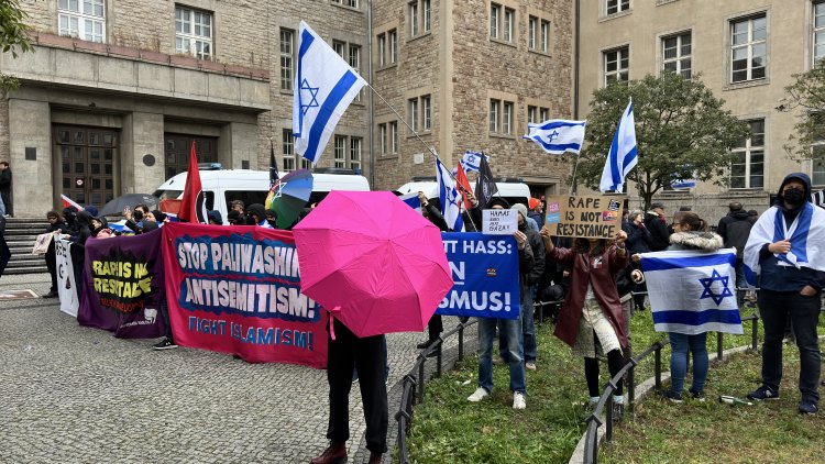 Berlin’de İsrail ve Filistin taraftarları Neukölln’de karşı karşıya geldi