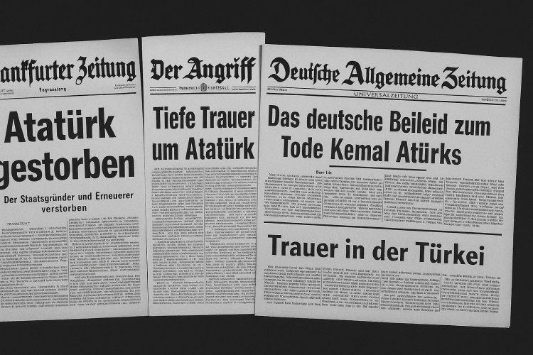Alman basını Atatürk’ün ölümünü “derin matemle” duyurdu