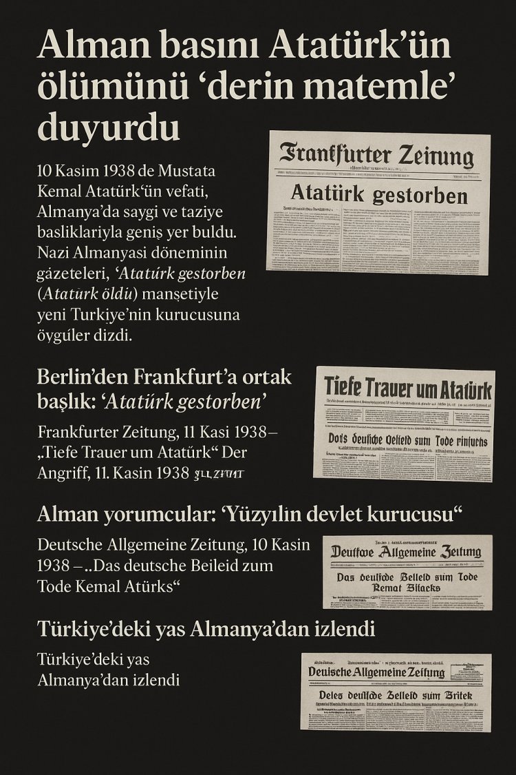 Alman basını Atatürk’ün ölümünü “derin matemle” duyurdu