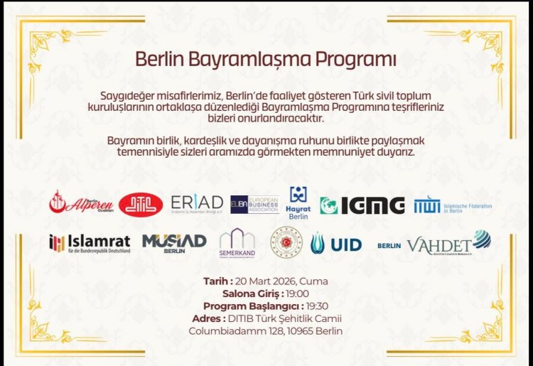 Berlin’de STK’lardan ortak bayramlaşma programı