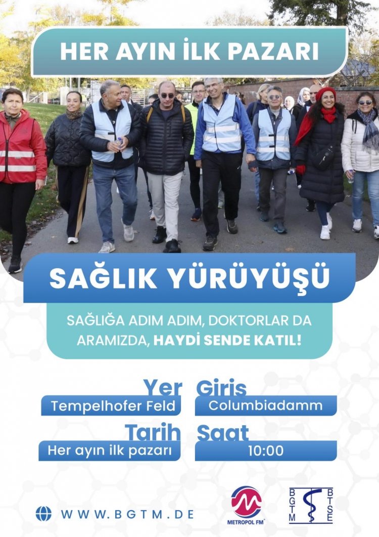 Tempelhofer Feld’de sağlık yürüyüşü yoğun katılımla gerçekleşti