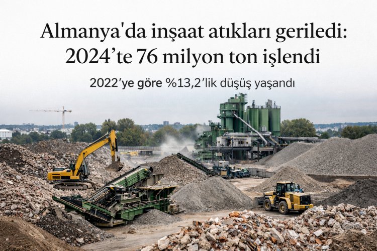 Almanya’da inşaat atıkları geriledi: 2024’te 76 milyon ton işlendi