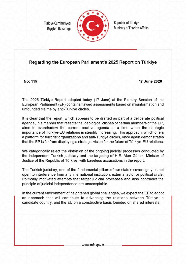 Avrupa Parlamentosu Türkiye raporunu kabul etti, Ankara sert tepki gösterdi