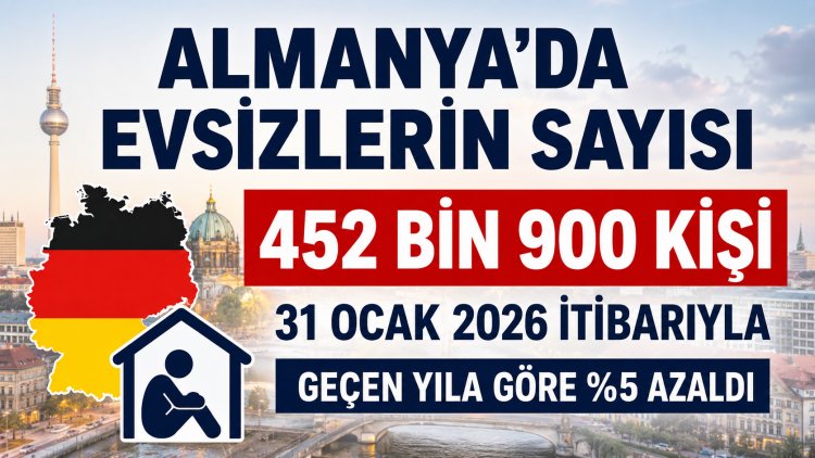 Almanya’da barınma desteği alan evsizlerin sayısı 452 bin 900’e geriledi