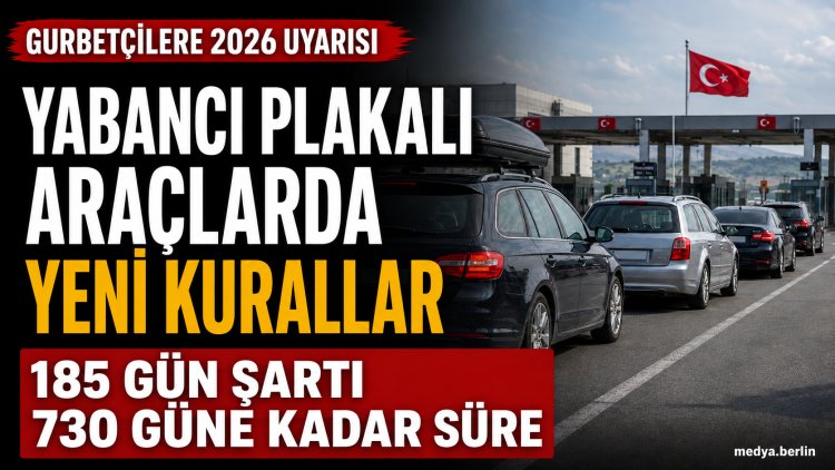 Yabancı Plakalı Araçlarla Türkiye’ye Girişte 2026 Kuralları Açıklandı